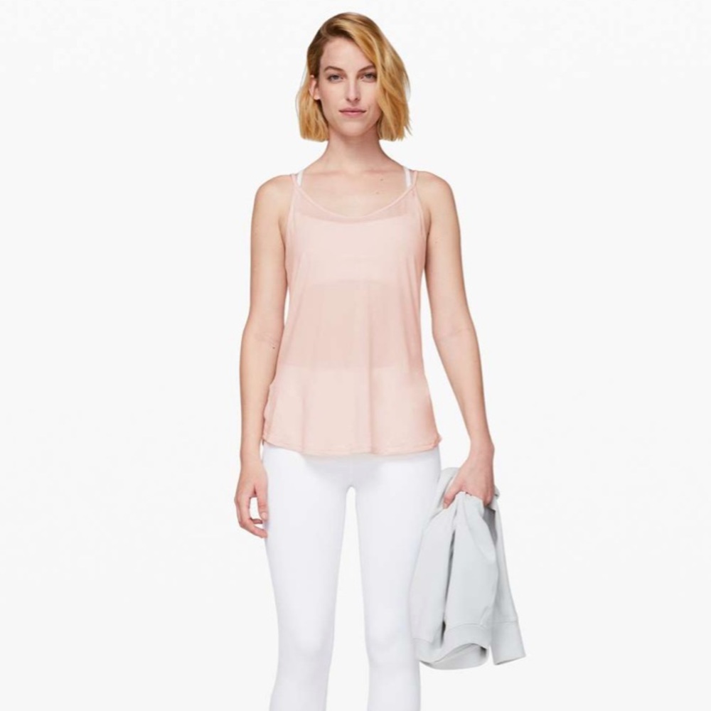 Lululemon city soul tank butter pink sz 6